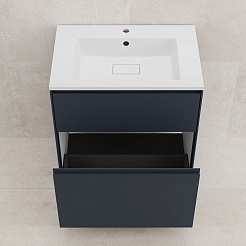 Style Line Тумба под раковину Лима 70 Plus эмаль графит матовая – фотография-7